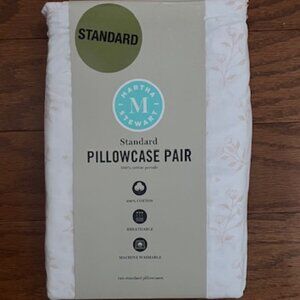 Martha Stewart Standard Pillowcase Pair NWT